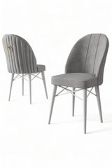 Set de scaune Ritim, Diverse culori, Diverse configurații, 44x42x96 cm - Gri - Alb - 6 bucăți | SKU: 240CHR1478 | Set de scaune Ritim, 44x42x96 cm, varianta Gri - Alb - 6 bucăți, produs pentru amenajarea locuinței, disponibil online în România la CasaMob