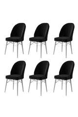 Set de scaune Ritim, Diverse culori, Diverse configurații, 44x42x96 cm - Negru - Alb - 6 bucăți | SKU: 240CHR1480 | Set de scaune Ritim, 44x42x96 cm, varianta Negru - Alb - 6 bucăți, produs pentru amenajarea locuinței, disponibil online în România la CasaMob