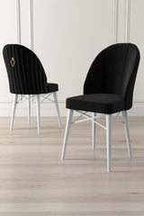 Set de scaune Ritim, Diverse culori, Diverse configurații, 44x42x96 cm - Negru - Alb - 6 bucăți | SKU: 240CHR1480 | Set de scaune Ritim, 44x42x96 cm, varianta Negru - Alb - 6 bucăți, produs pentru amenajarea locuinței, disponibil online în România la CasaMob