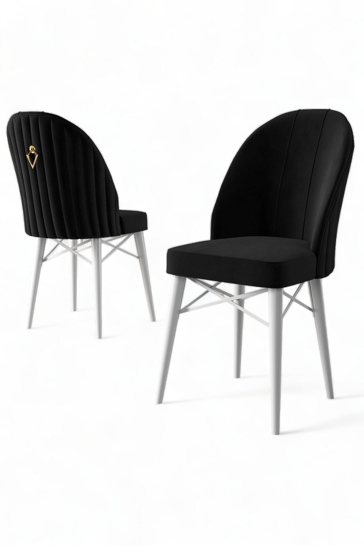Set de scaune Ritim, Diverse culori, Diverse configurații, 44x42x96 cm - Negru - Alb - 6 bucăți | SKU: 240CHR1480 | Set de scaune Ritim, 44x42x96 cm, varianta Negru - Alb - 6 bucăți, produs pentru amenajarea locuinței, disponibil online în România la CasaMob