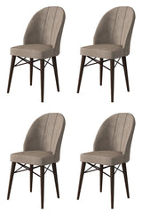 Set de scaune Ritim, Diverse culori, Diverse configurații, 44x42x96 cm - Cappuccino - Maro - 4 bucăți | SKU: 240CHR1487 | Set de scaune Ritim, 44x42x96 cm, varianta Cappuccino - Maro - 4 bucăți, produs pentru amenajarea locuinței, disponibil online în România la CasaMob