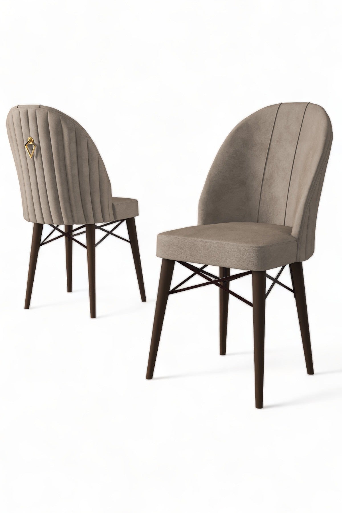 Set de scaune Ritim, Diverse culori, Diverse configurații, 44x42x96 cm - Cappuccino - Maro - 4 bucăți | SKU: 240CHR1487 | Set de scaune Ritim, 44x42x96 cm, varianta Cappuccino - Maro - 4 bucăți, produs pentru amenajarea locuinței, disponibil online în România la CasaMob