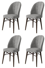 Set de scaune Ritim, Diverse culori, Diverse configurații, 44x42x96 cm - Gri - Maro - 4 bucăți | SKU: 240CHR1488 | Set de scaune Ritim, 44x42x96 cm, varianta Gri - Maro - 4 bucăți, produs pentru amenajarea locuinței, disponibil online în România la CasaMob