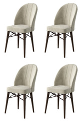 Set de scaune Ritim, Diverse culori, Diverse configurații, 44x42x96 cm - Crem - Maro - 4 bucăți | SKU: 240CHR1489 | Set de scaune Ritim, 44x42x96 cm, varianta Crem - Maro - 4 bucăți, produs pentru amenajarea locuinței, disponibil online în România la CasaMob