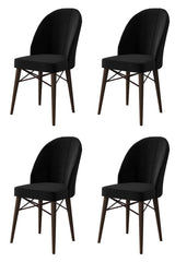 Set de scaune Ritim, Diverse culori, Diverse configurații, 44x42x96 cm - Negru - Maro - 4 bucăți | SKU: 240CHR1490 | Set de scaune Ritim, 44x42x96 cm, varianta Negru - Maro - 4 bucăți, produs pentru amenajarea locuinței, disponibil online în România la CasaMob