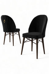 Set de scaune Ritim, Diverse culori, Diverse configurații, 44x42x96 cm - Negru - Maro - 4 bucăți | SKU: 240CHR1490 | Set de scaune Ritim, 44x42x96 cm, varianta Negru - Maro - 4 bucăți, produs pentru amenajarea locuinței, disponibil online în România la CasaMob