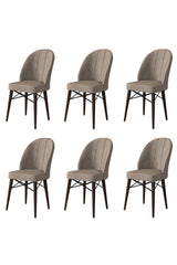 Set de scaune Ritim, Diverse culori, Diverse configurații, 44x42x96 cm - Cappuccino - Maro - 6 bucăți | SKU: 240CHR1492 | Set de scaune Ritim, 44x42x96 cm, varianta Cappuccino - Maro - 6 bucăți, produs pentru amenajarea locuinței, disponibil online în România la CasaMob