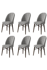 Set de scaune Ritim, Diverse culori, Diverse configurații, 44x42x96 cm - Gri - Maro - 6 bucăți | SKU: 240CHR1493 | Set de scaune Ritim, 44x42x96 cm, varianta Gri - Maro - 6 bucăți, produs pentru amenajarea locuinței, disponibil online în România la CasaMob