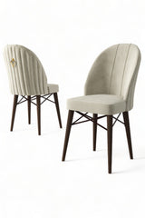 Set de scaune Ritim, Diverse culori, Diverse configurații, 44x42x96 cm - Crem - Maro - 6 bucăți | SKU: 240CHR1494 | Set de scaune Ritim, 44x42x96 cm, varianta Crem - Maro - 6 bucăți, produs pentru amenajarea locuinței, disponibil online în România la CasaMob