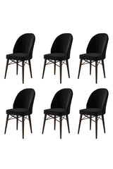 Set de scaune Ritim, Diverse culori, Diverse configurații, 44x42x96 cm - Negru - Maro - 6 bucăți | SKU: 240CHR1495 | Set de scaune Ritim, 44x42x96 cm, varianta Negru - Maro - 6 bucăți, produs pentru amenajarea locuinței, disponibil online în România la CasaMob