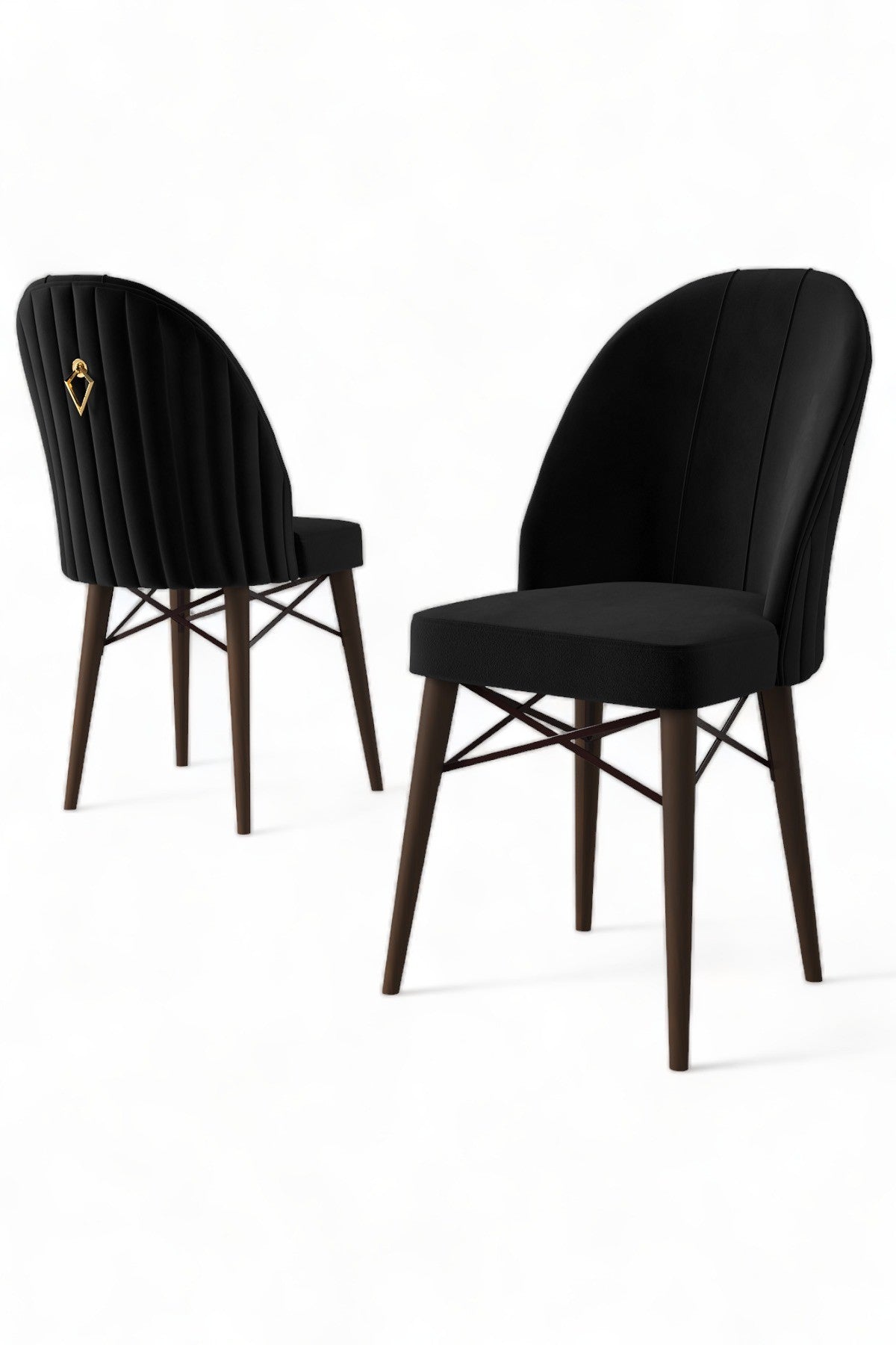 Set de scaune Ritim, Diverse culori, Diverse configurații, 44x42x96 cm - Negru - Maro - 6 bucăți | SKU: 240CHR1495 | Set de scaune Ritim, 44x42x96 cm, varianta Negru - Maro - 6 bucăți, produs pentru amenajarea locuinței, disponibil online în România la CasaMob