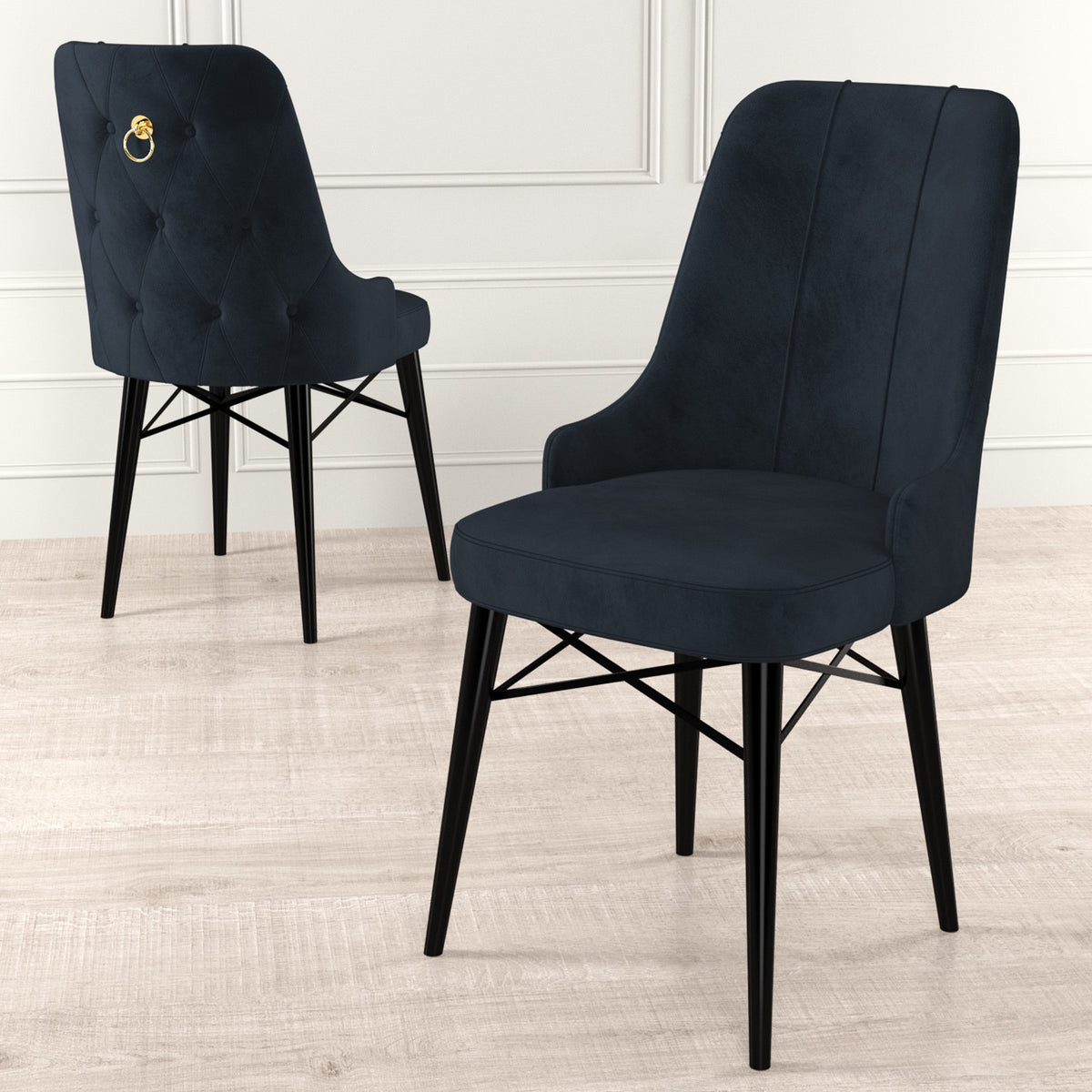 Antracit - Negru - 4 bucăți | SKU: 240CHR1502 | Set de scaune Pare, 46x46x94 cm, varianta Antracit - Negru - 4 bucăți, produs pentru amenajarea locuinței, disponibil online în România la CasaMob