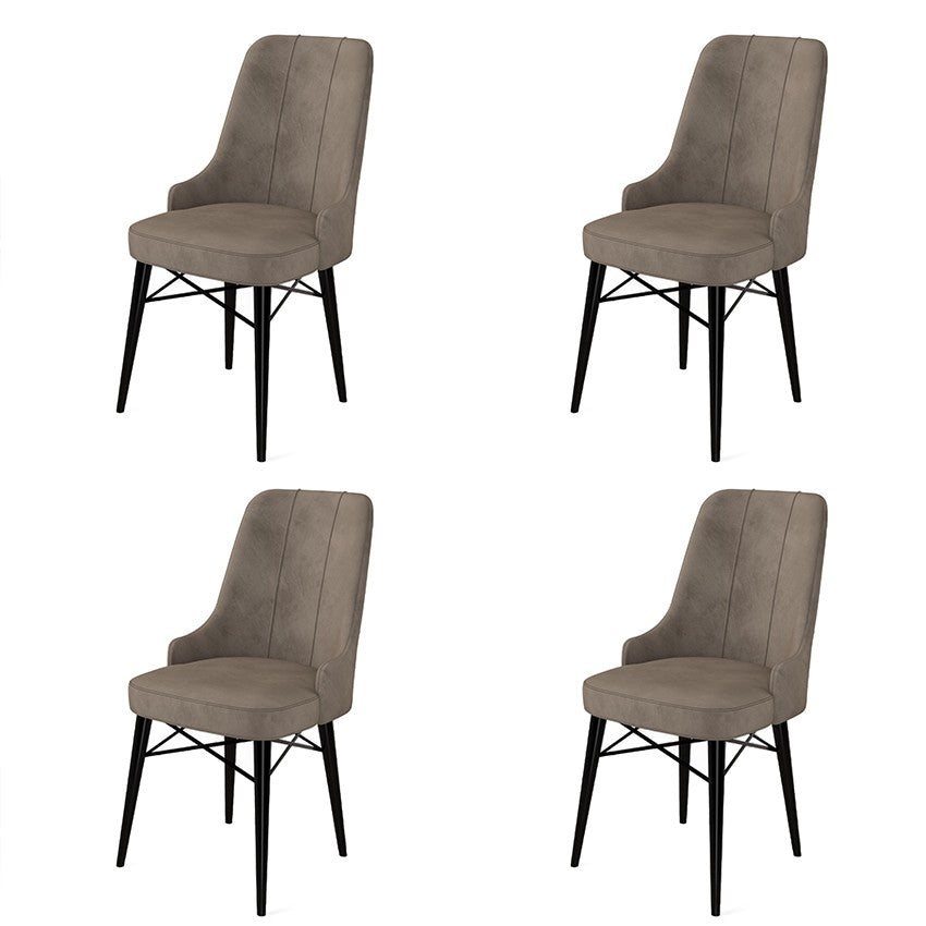 Set de scaune Pare, Diverse culori, Diverse configurații, 46x46x94 cm - Cappuccino - Negru - 4 bucăți | SKU: 240CHR1503 | Set de scaune Pare, 46x46x94 cm, varianta Cappuccino - Negru - 4 bucăți, produs pentru amenajarea locuinței, disponibil online în România la CasaMob