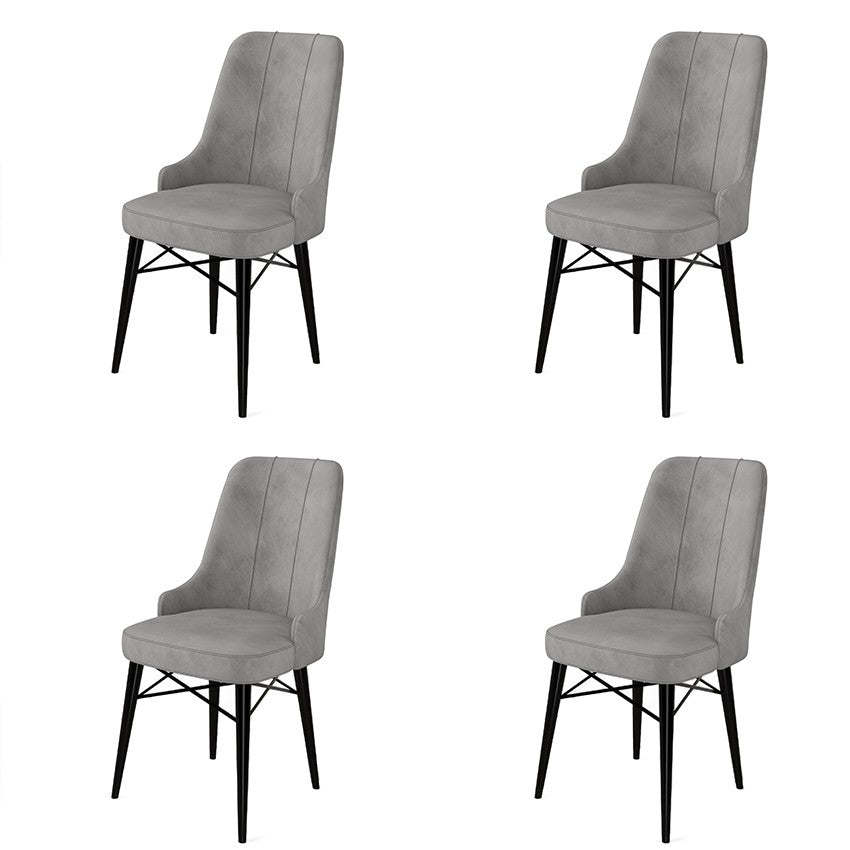 Set de scaune Pare, Diverse culori, Diverse configurații, 46x46x94 cm - Gri - Negru - 4 bucăți | SKU: 240CHR1504 | Set de scaune Pare, 46x46x94 cm, varianta Gri - Negru - 4 bucăți, produs pentru amenajarea locuinței, disponibil online în România la CasaMob
