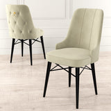 Set de scaune Pare, Diverse culori, Diverse configurații, 46x46x94 cm - Crem - Negru - 4 bucăți | SKU: 240CHR1505 | Set de scaune Pare, 46x46x94 cm, varianta Crem - Negru - 4 bucăți, produs pentru amenajarea locuinței, disponibil online în România la CasaMob