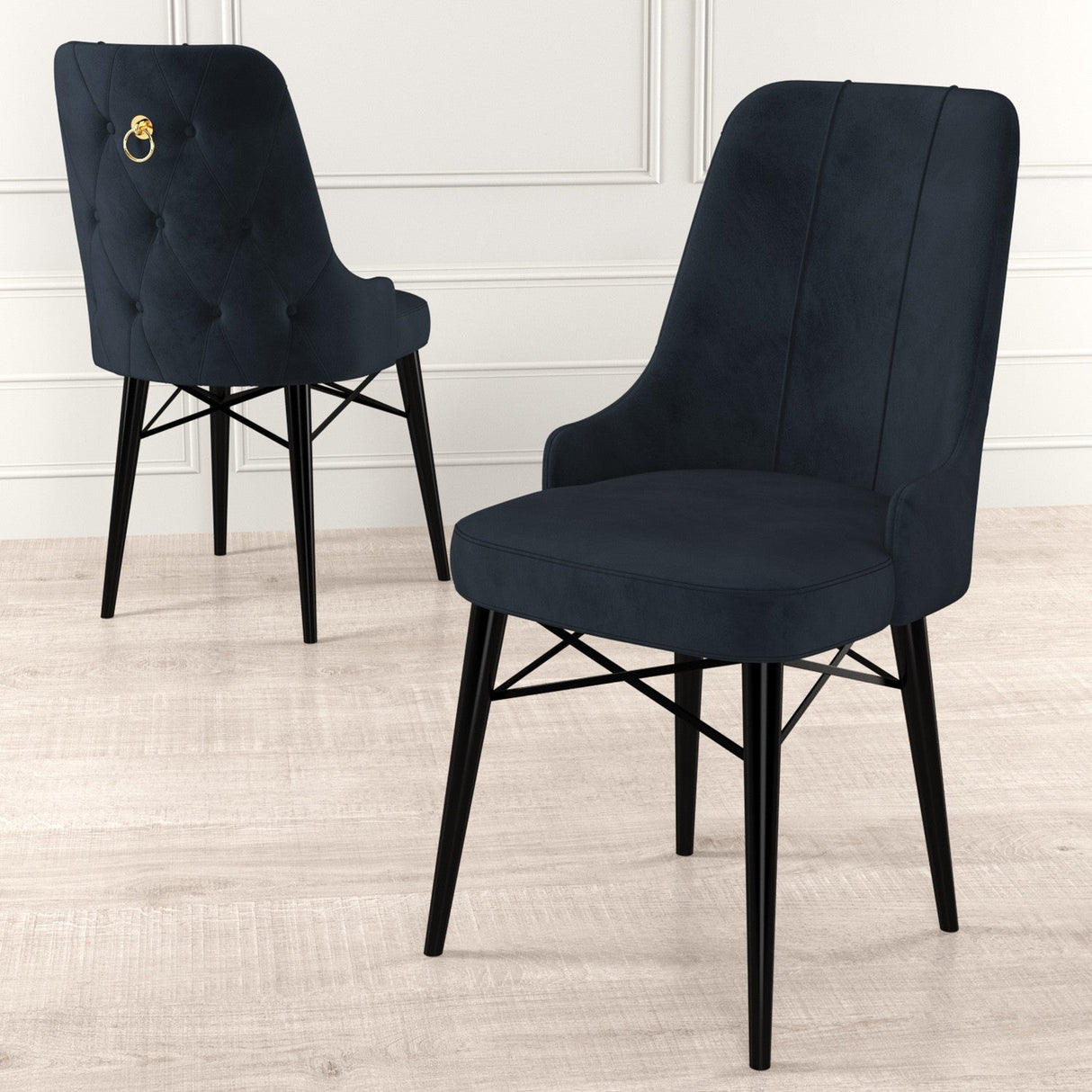 Set de scaune Pare, Diverse culori, Diverse configurații, 46x46x94 cm - Antracit - Negru - 6 bucăți | SKU: 240CHR1507 | Set de scaune Pare, 46x46x94 cm, varianta Antracit - Negru - 6 bucăți, produs pentru amenajarea locuinței, disponibil online în România la CasaMob