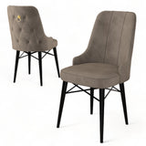 Set de scaune Pare, Diverse culori, Diverse configurații, 46x46x94 cm - Cappuccino - Negru - 6 bucăți | SKU: 240CHR1508 | Set de scaune Pare, 46x46x94 cm, varianta Cappuccino - Negru - 6 bucăți, produs pentru amenajarea locuinței, disponibil online în România la CasaMob