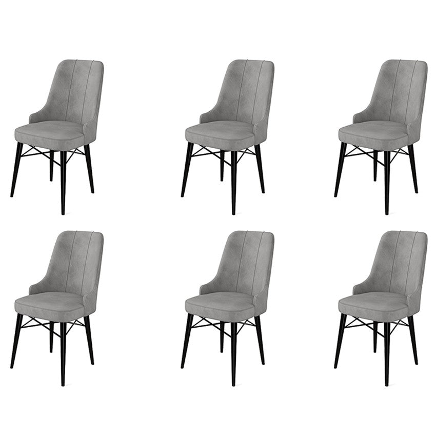 Set de scaune Pare, Diverse culori, Diverse configurații, 46x46x94 cm - Gri - Negru - 6 bucăți | SKU: 240CHR1509 | Set de scaune Pare, 46x46x94 cm, varianta Gri - Negru - 6 bucăți, produs pentru amenajarea locuinței, disponibil online în România la CasaMob