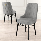 Set de scaune Pare, Diverse culori, Diverse configurații, 46x46x94 cm - Gri - Negru - 6 bucăți | SKU: 240CHR1509 | Set de scaune Pare, 46x46x94 cm, varianta Gri - Negru - 6 bucăți, produs pentru amenajarea locuinței, disponibil online în România la CasaMob