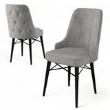Set de scaune Pare, Diverse culori, Diverse configurații, 46x46x94 cm - Gri - Negru - 6 bucăți | SKU: 240CHR1509 | Set de scaune Pare, 46x46x94 cm, varianta Gri - Negru - 6 bucăți, produs pentru amenajarea locuinței, disponibil online în România la CasaMob