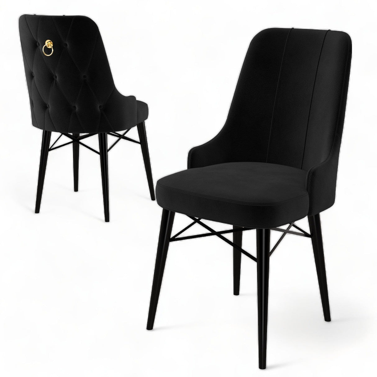 Set de scaune Pare, Diverse culori, Diverse configurații, 46x46x94 cm - Negru - 6 bucăți | SKU: 240CHR1511 | Set de scaune Pare, 46x46x94 cm, varianta Negru - 6 bucăți, produs pentru amenajarea locuinței, disponibil online în România la CasaMob