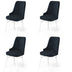 Antracit - Alb - 4 bucăți | SKU: 240CHR1517 | Set de scaune Pare, 46x46x94 cm, varianta Antracit - Alb - 4 bucăți, produs pentru amenajarea locuinței, disponibil online în România la CasaMob