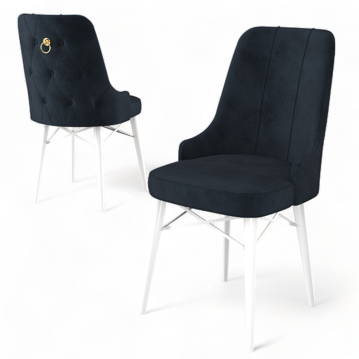 Set de scaune Pare, Diverse culori, Diverse configurații, 46x46x94 cm - Antracit - Alb - 4 bucăți | SKU: 240CHR1517 | Set de scaune Pare, 46x46x94 cm, varianta Antracit - Alb - 4 bucăți, produs pentru amenajarea locuinței, disponibil online în România la CasaMob