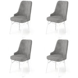 Set de scaune Pare, Diverse culori, Diverse configurații, 46x46x94 cm - Gri - Alb - 4 bucăți | SKU: 240CHR1519 | Set de scaune Pare, 46x46x94 cm, varianta Gri - Alb - 4 bucăți, produs pentru amenajarea locuinței, disponibil online în România la CasaMob