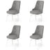 Gri - Alb - 4 bucăți | SKU: 240CHR1519 | Set de scaune Pare, 46x46x94 cm, varianta Gri - Alb - 4 bucăți, produs pentru amenajarea locuinței, disponibil online în România la CasaMob