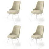 Set de scaune Pare, Diverse culori, Diverse configurații, 46x46x94 cm - Crem - Alb - 4 bucăți | SKU: 240CHR1520 | Set de scaune Pare, 46x46x94 cm, varianta Crem - Alb - 4 bucăți, produs pentru amenajarea locuinței, disponibil online în România la CasaMob