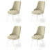 Crem - Alb - 4 bucăți | SKU: 240CHR1520 | Set de scaune Pare, 46x46x94 cm, varianta Crem - Alb - 4 bucăți, produs pentru amenajarea locuinței, disponibil online în România la CasaMob