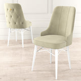 Set de scaune Pare, Diverse culori, Diverse configurații, 46x46x94 cm - Crem - Alb - 4 bucăți | SKU: 240CHR1520 | Set de scaune Pare, 46x46x94 cm, varianta Crem - Alb - 4 bucăți, produs pentru amenajarea locuinței, disponibil online în România la CasaMob