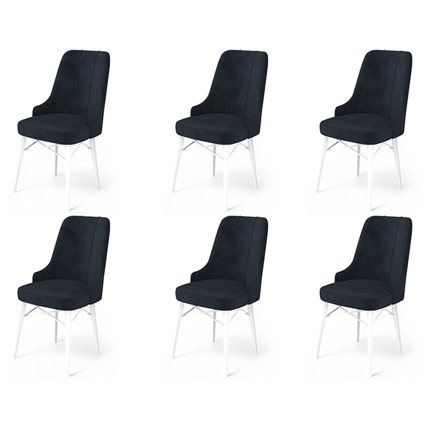 Set de scaune Pare, Diverse culori, Diverse configurații, 46x46x94 cm - Antracit - Alb - 6 bucăți | SKU: 240CHR1522 | Set de scaune Pare, 46x46x94 cm, varianta Antracit - Alb - 6 bucăți, produs pentru amenajarea locuinței, disponibil online în România la CasaMob