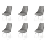 Set de scaune Pare, Diverse culori, Diverse configurații, 46x46x94 cm - Gri - Alb - 6 bucăți | SKU: 240CHR1524 | Set de scaune Pare, 46x46x94 cm, varianta Gri - Alb - 6 bucăți, produs pentru amenajarea locuinței, disponibil online în România la CasaMob