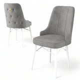 Set de scaune Pare, Diverse culori, Diverse configurații, 46x46x94 cm - Gri - Alb - 6 bucăți | SKU: 240CHR1524 | Set de scaune Pare, 46x46x94 cm, varianta Gri - Alb - 6 bucăți, produs pentru amenajarea locuinței, disponibil online în România la CasaMob