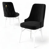 Set de scaune Pare, Diverse culori, Diverse configurații, 46x46x94 cm - Negru - Alb - 6 bucăți | SKU: 240CHR1526 | Set de scaune Pare, 46x46x94 cm, varianta Negru - Alb - 6 bucăți, produs pentru amenajarea locuinței, disponibil online în România la CasaMob