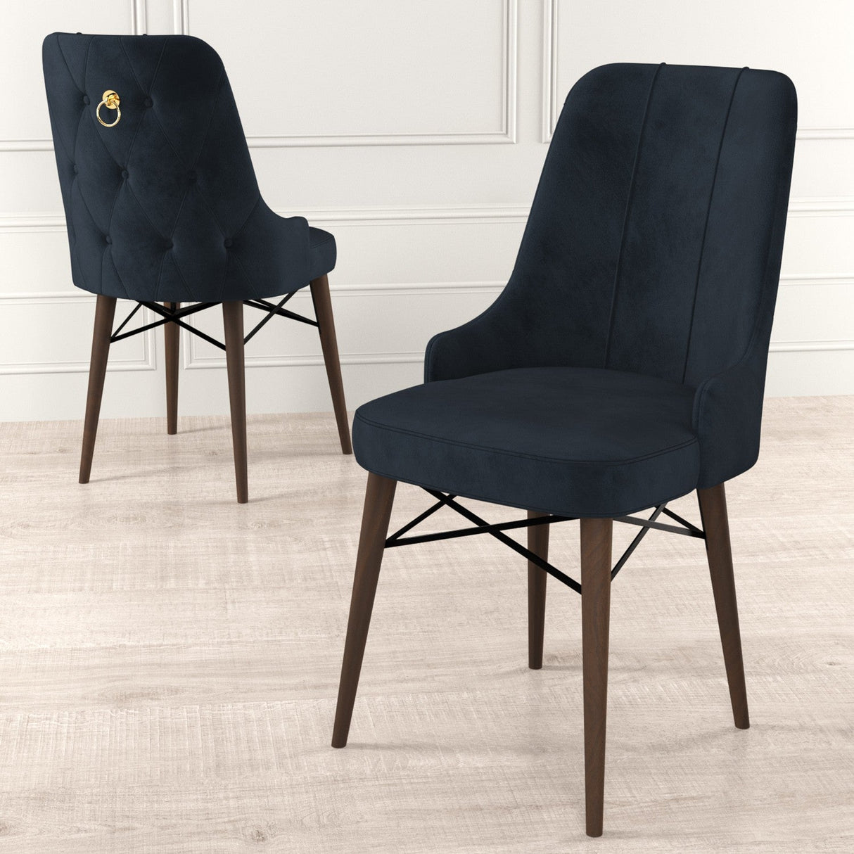 Set de scaune Pare, Diverse culori, Diverse configurații, 46x46x94 cm - Antracit - Maro - 4 bucăți | SKU: 240CHR1532 | Set de scaune Pare, 46x46x94 cm, varianta Antracit - Maro - 4 bucăți, produs pentru amenajarea locuinței, disponibil online în România la CasaMob