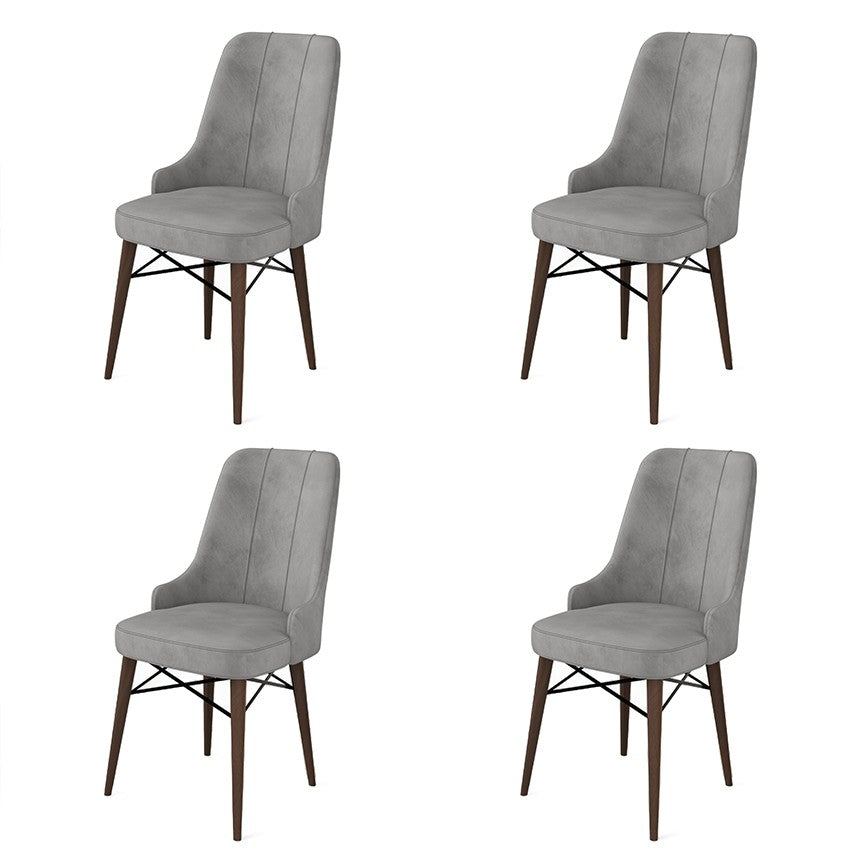 Set de scaune Pare, Diverse culori, Diverse configurații, 46x46x94 cm - Gri - Maro - 4 bucăți | SKU: 240CHR1534 | Set de scaune Pare, 46x46x94 cm, varianta Gri - Maro - 4 bucăți, produs pentru amenajarea locuinței, disponibil online în România la CasaMob