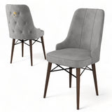 Set de scaune Pare, Diverse culori, Diverse configurații, 46x46x94 cm - Gri - Maro - 4 bucăți | SKU: 240CHR1534 | Set de scaune Pare, 46x46x94 cm, varianta Gri - Maro - 4 bucăți, produs pentru amenajarea locuinței, disponibil online în România la CasaMob