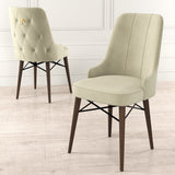 Set de scaune Pare, Diverse culori, Diverse configurații, 46x46x94 cm - Crem - Maro - 4 bucăți | SKU: 240CHR1535 | Set de scaune Pare, 46x46x94 cm, varianta Crem - Maro - 4 bucăți, produs pentru amenajarea locuinței, disponibil online în România la CasaMob