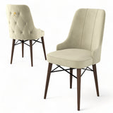 Set de scaune Pare, Diverse culori, Diverse configurații, 46x46x94 cm - Crem - Maro - 4 bucăți | SKU: 240CHR1535 | Set de scaune Pare, 46x46x94 cm, varianta Crem - Maro - 4 bucăți, produs pentru amenajarea locuinței, disponibil online în România la CasaMob