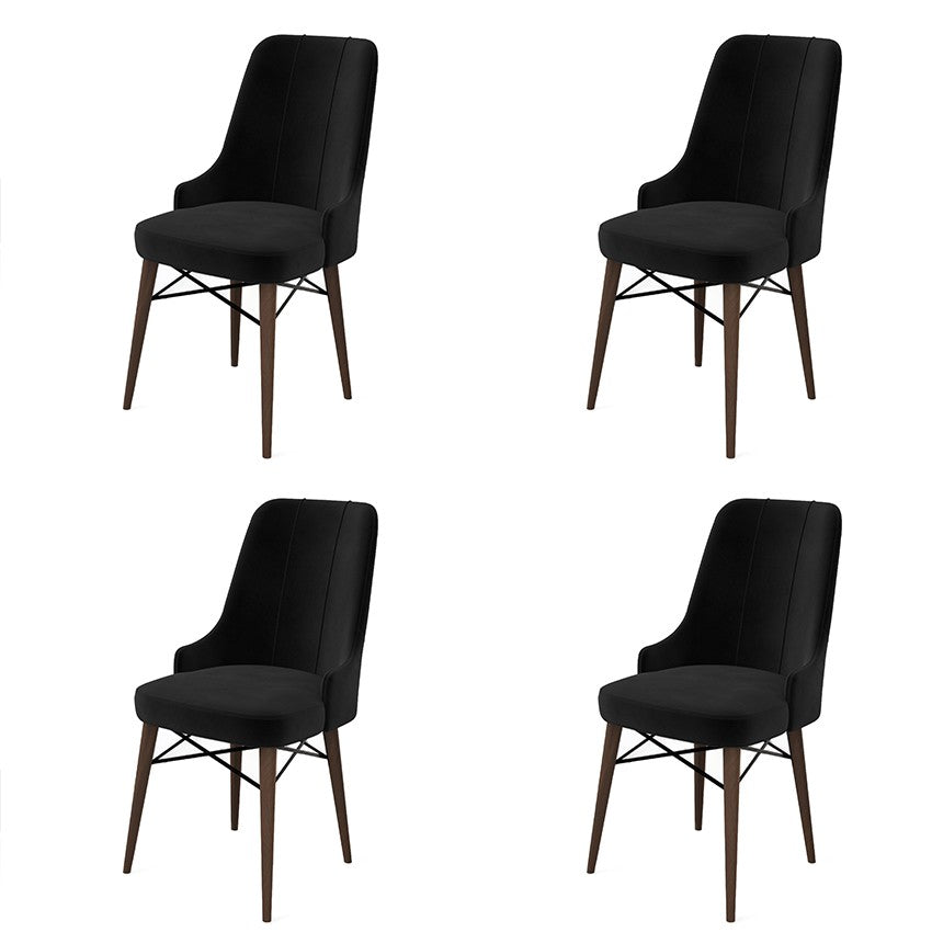 Set de scaune Pare, Diverse culori, Diverse configurații, 46x46x94 cm - Negru - Maro - 4 bucăți | SKU: 240CHR1536 | Set de scaune Pare, 46x46x94 cm, varianta Negru - Maro - 4 bucăți, produs pentru amenajarea locuinței, disponibil online în România la CasaMob