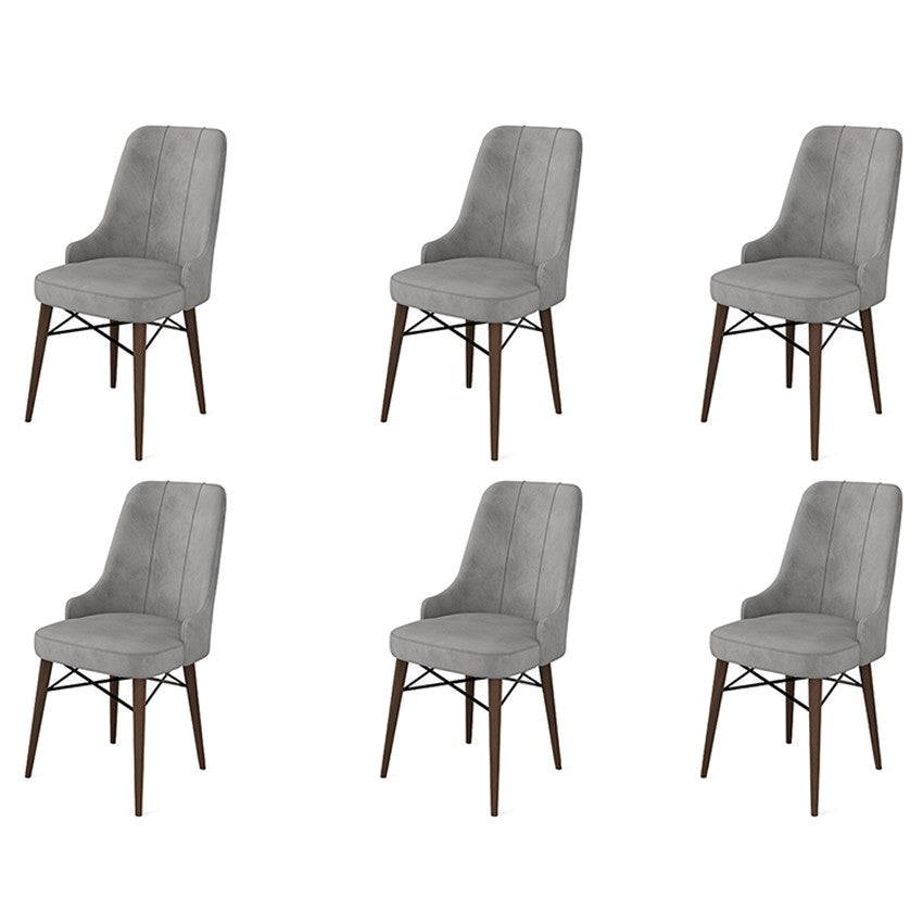 Set de scaune Pare, Diverse culori, Diverse configurații, 46x46x94 cm - Gri - Maro - 6 bucăți | SKU: 240CHR1539 | Set de scaune Pare, 46x46x94 cm, varianta Gri - Maro - 6 bucăți, produs pentru amenajarea locuinței, disponibil online în România la CasaMob