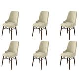 Set de scaune Pare, Diverse culori, Diverse configurații, 46x46x94 cm - Crem - Maro - 6 bucăți | SKU: 240CHR1540 | Set de scaune Pare, 46x46x94 cm, varianta Crem - Maro - 6 bucăți, produs pentru amenajarea locuinței, disponibil online în România la CasaMob