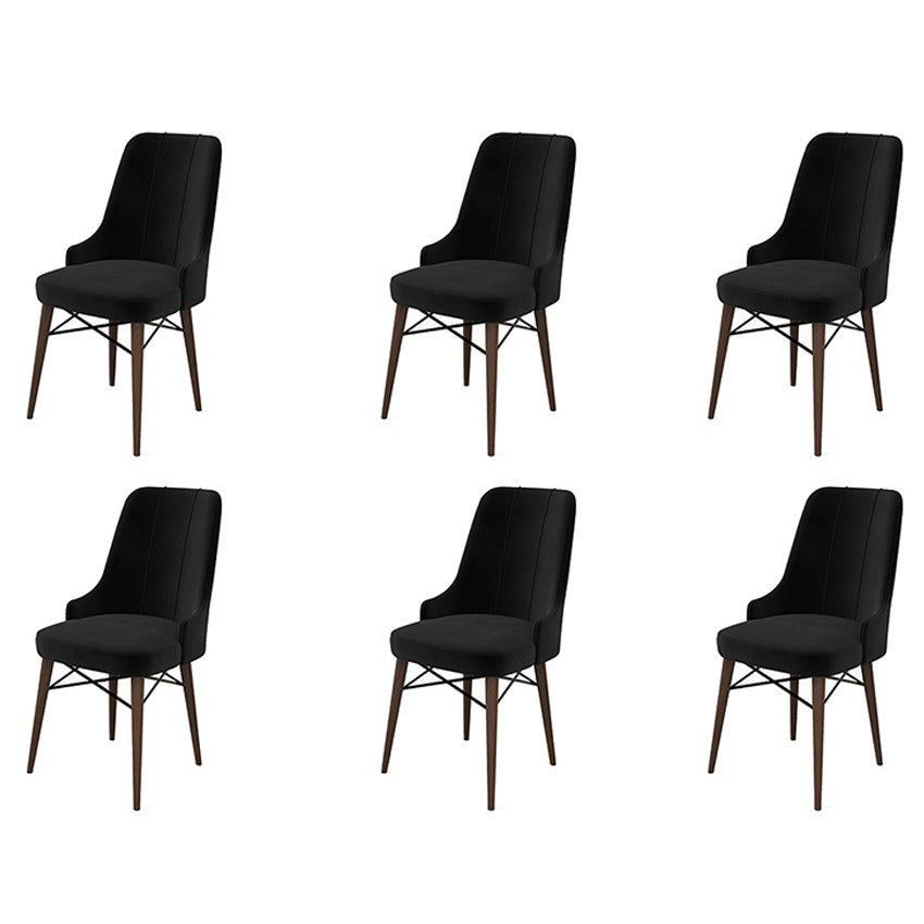 Set de scaune Pare, Diverse culori, Diverse configurații, 46x46x94 cm - Negru - Maro - 6 bucăți | SKU: 240CHR1541 | Set de scaune Pare, 46x46x94 cm, varianta Negru - Maro - 6 bucăți, produs pentru amenajarea locuinței, disponibil online în România la CasaMob