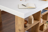 Birou Vesper, Alb - Pin atlantic, 130x120x72 cm