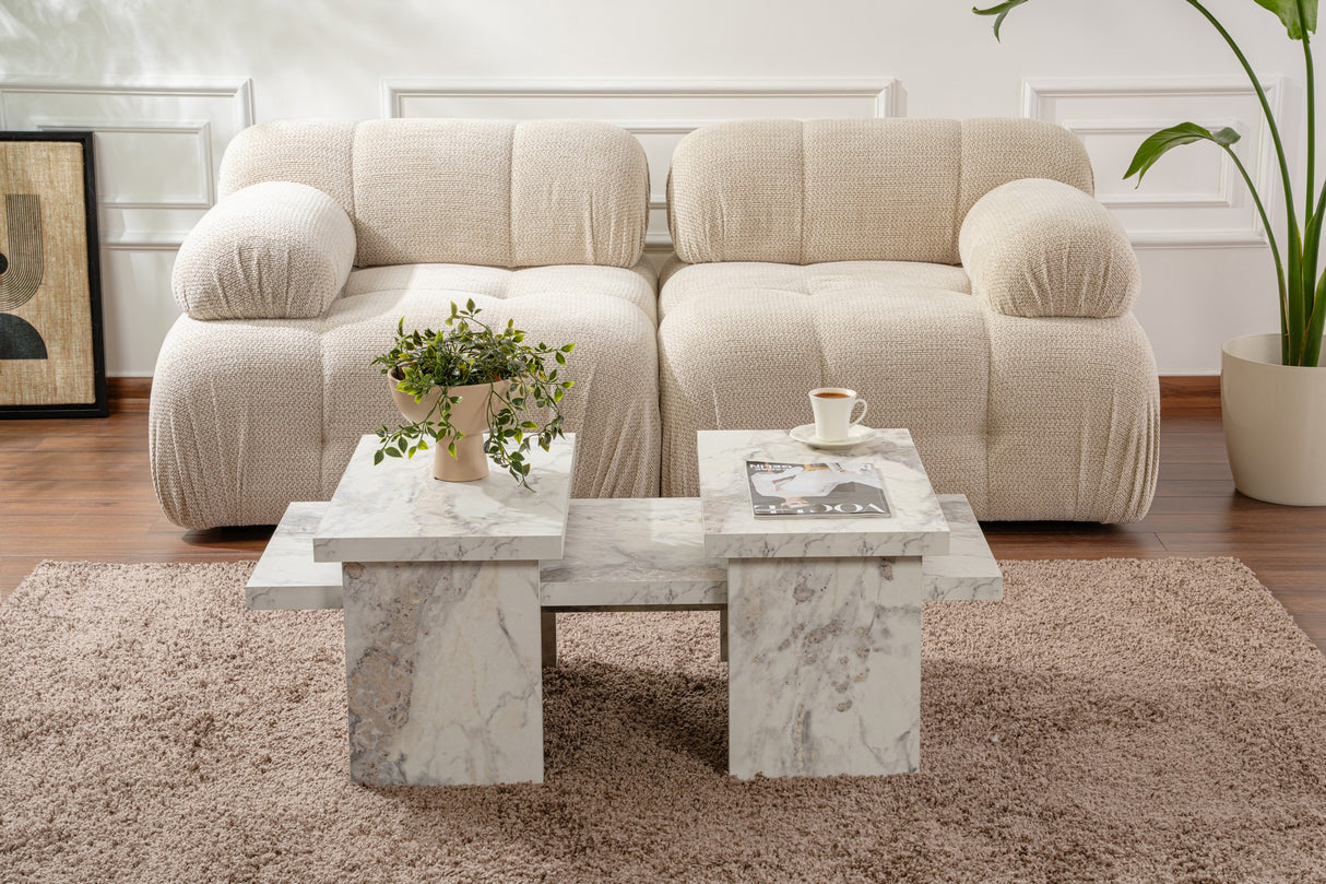 Măsuță de cafea Sanctuary - Fressia Marble, Freesia marble, 110x45x30 cm