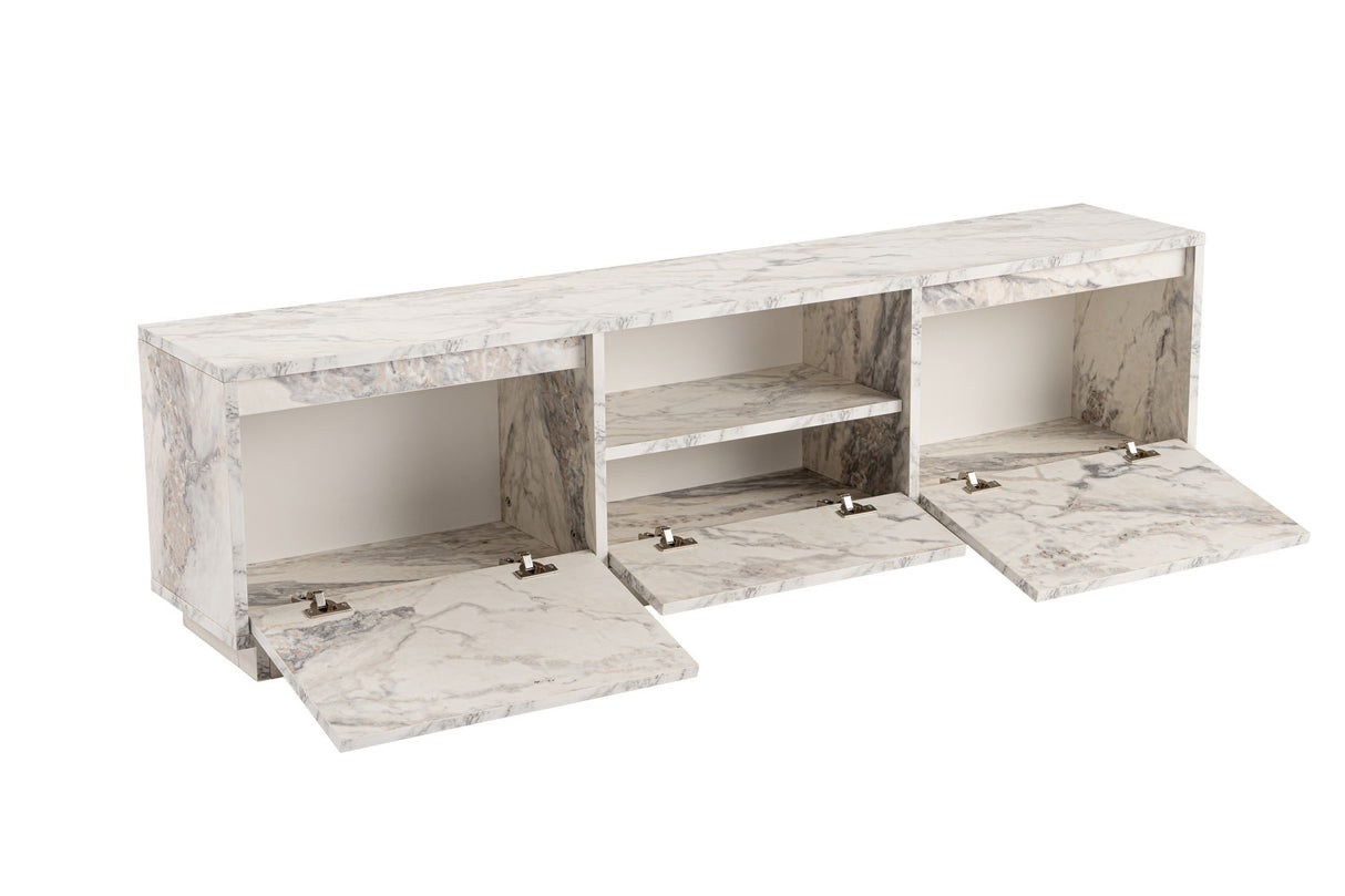 Comodă TV Vanguard - Fressia Marble, Freesia marble, 160x30x42 cm