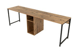 Birou Twin, Diverse culori, 240x60x74 cm - Pin atlantic - Negru | SKU: 241NRD1103 | Birou Twin, 240x60x74 cm, varianta Pin atlantic - Negru, produs pentru amenajarea locuinței, disponibil online în România la CasaMob