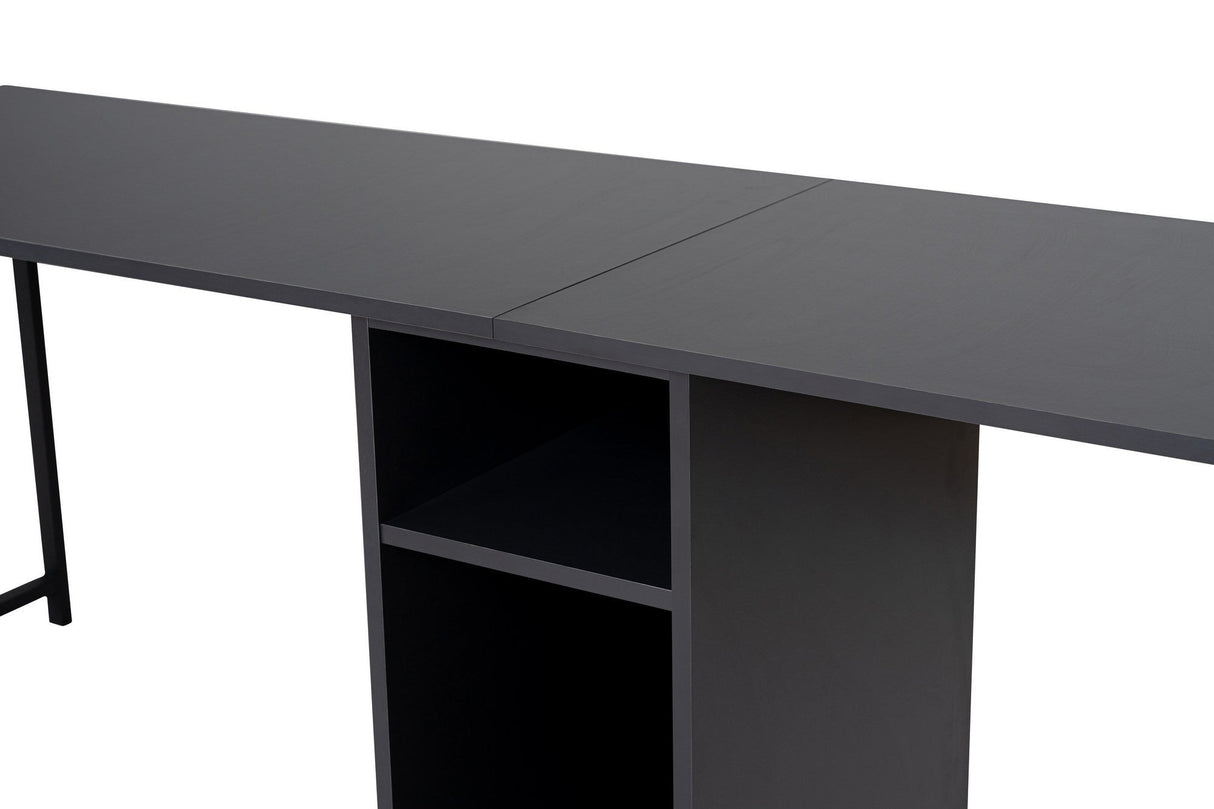 Birou Twin, Diverse culori, 240x60x74 cm - Antracit - Negru | SKU: 241NRD1104 | Birou Twin, 240x60x74 cm, varianta Antracit - Negru, produs pentru amenajarea locuinței, disponibil online în România la CasaMob